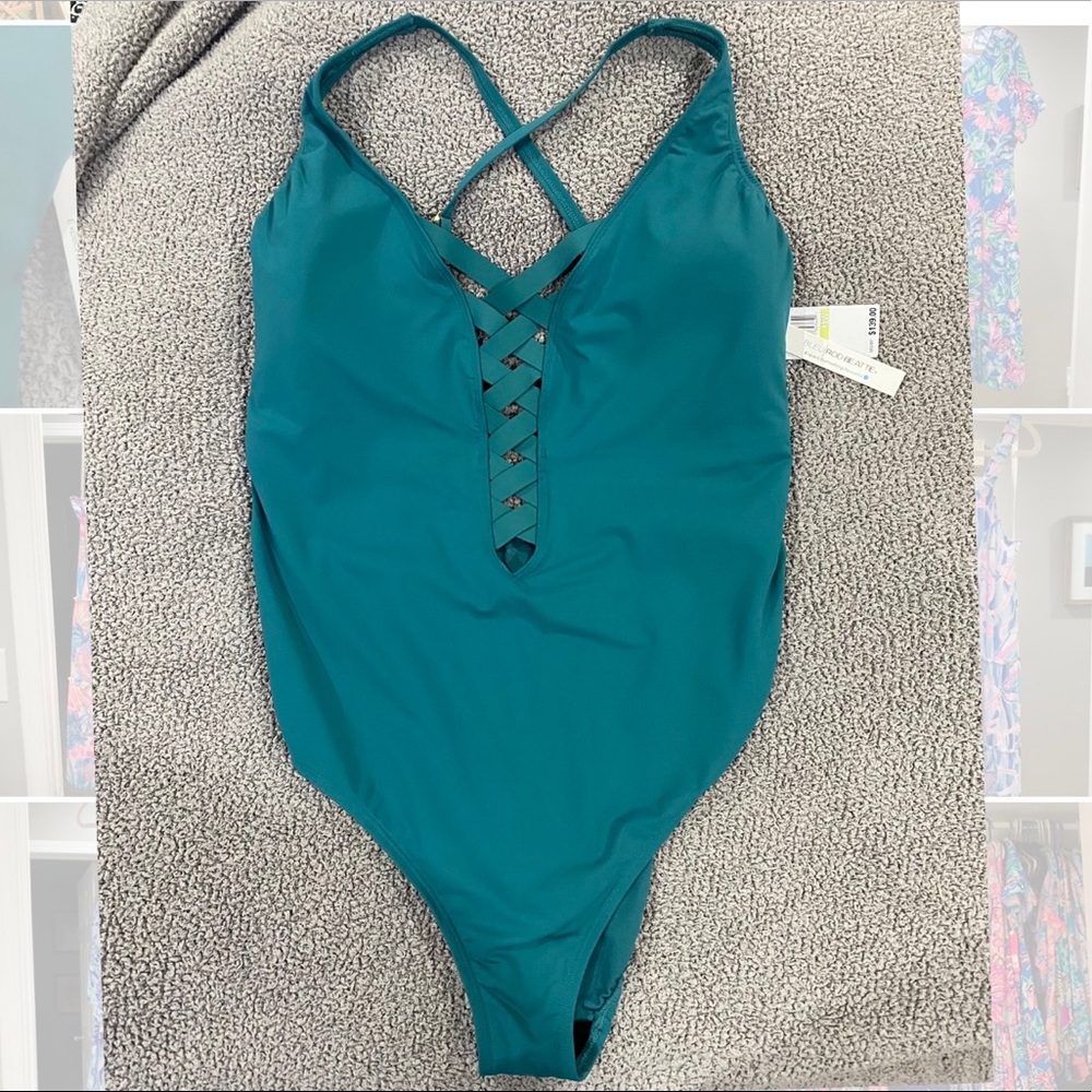 NWT Bleu Rod Beattie one piece bathing suit, size 18